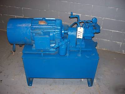 Parker hydraulic power unit 7.5HP 3000PSI rated 15GPM