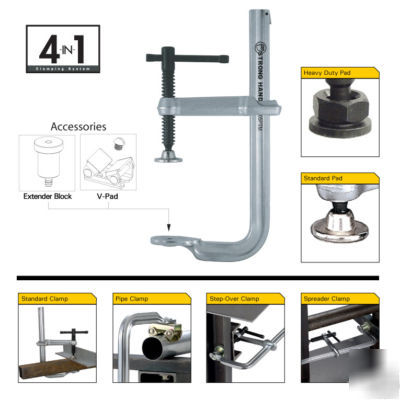Strong handÂ© 4-in-1 utility clamps 12.5IN 2400LBS