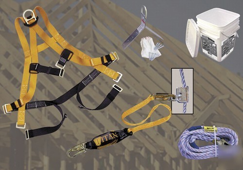 Titan readyroofer 50' roofers fall protection kit