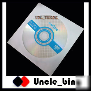100 x paper sleeve flap cd/dvd/vcd clear case/ envelope