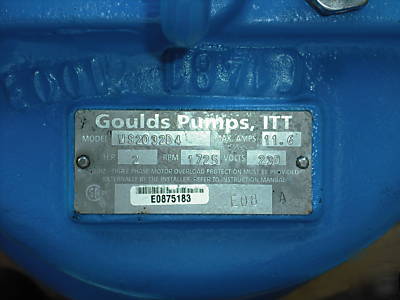 2 hp goulds submersible sewage & dewatering pumps