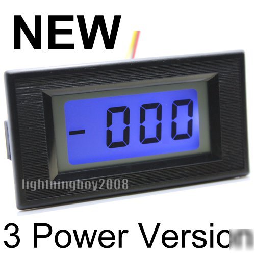 3Â½ dc +/- 150A blue lcd digital amp panel meter + shunt