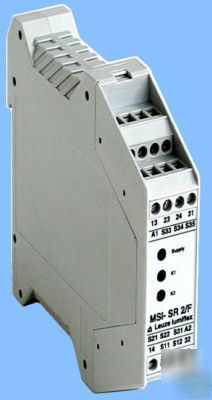 Lumiflex msi-SR2/f safety relay emergency stop 24VAC/dc