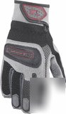 Mens pre-curved leather glove work utility construction