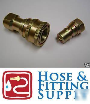 Quick coupling and plug-iso b- steel- 3/4