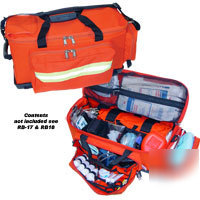 Tuff bottom multi-trauma / oxygen bag - orange in color