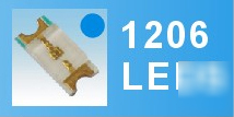 100 pcs smd led 1206 blue cololr led lamp