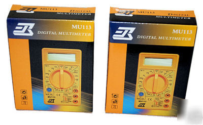 2 lot economy digital multimeter dmm volt-ohm meter vom