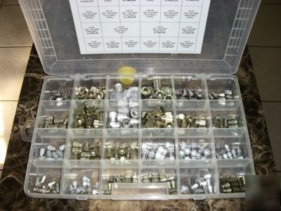 240PC assorted rivet nuts rivnut nutserts kit