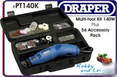 Draper # PT140K, 140W multi tool with 56 accessories 24