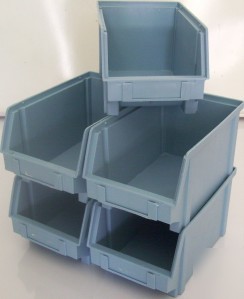 Lot 5 lewis storage bins stackable 9 x 6 x 5 organize