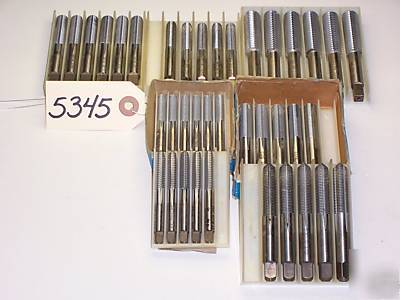 New 38 greenfield plug taps, various sizes
