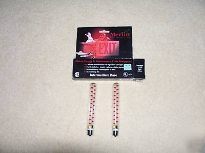 New lithonia lighting merlin exit retrofit kit 2 bulbs 