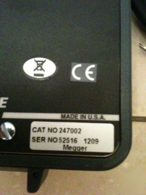 New megger dlro - digital low resistance meter 247002 * *