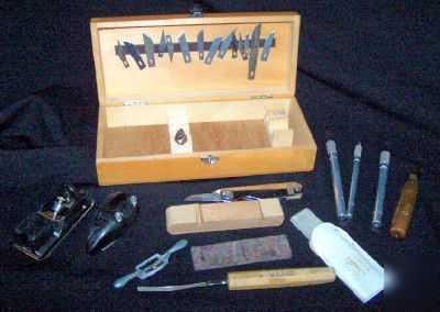 Vintage wood work planes knives chissel accessories