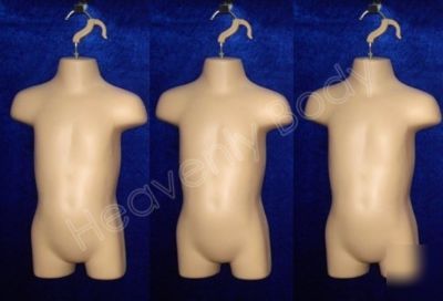 3 body form hanging mannequins small child 0/3 yr flesh