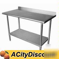 Economy 24X96 stainless work table w/ 1.5