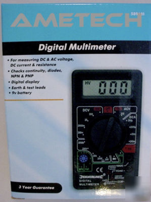 Measure dc ac voltage, digital multimeter & test leads