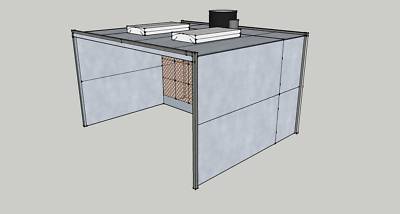 New 12' open face paint spray booth 