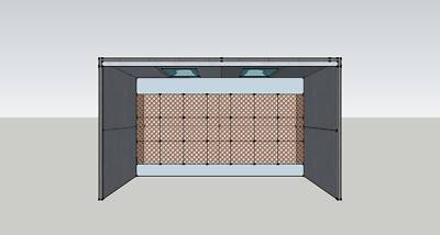 New 12' open face paint spray booth 