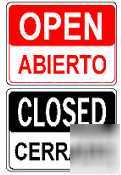 New open/closed double-sided sign-21''X15''-R1BLS