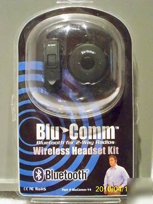 Blu comm y-4 two way radio wireless headset