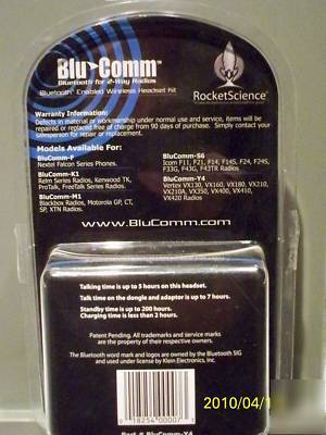 Blu comm y-4 two way radio wireless headset