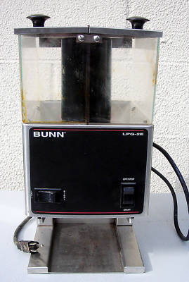 Bunn gourmet coffee dual grinder (model lpg-2E)