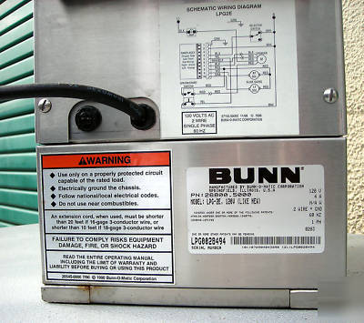 Bunn gourmet coffee dual grinder (model lpg-2E)