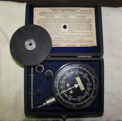 Herman h. sticht model j hand tachometer