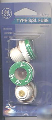 New ge 30 amp time delay type s/sl fuse pkg of 3