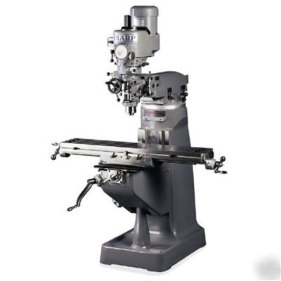 New sharp lmv milling machine / mill w/dro & pwr feed