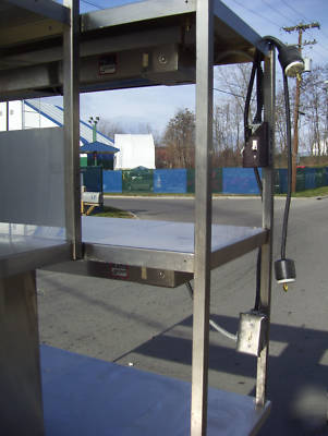 Pizza delivery work station prep storage holding heated