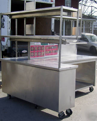 Pizza delivery work station prep storage holding heated