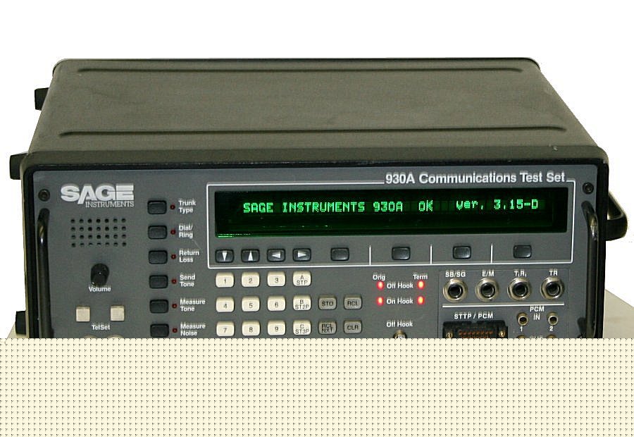 Sage 930A communications test set, 19 options