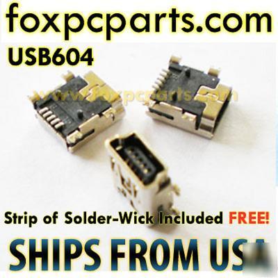 Usb mini 5-pin f. jack for pda, cell phone, camera MP3