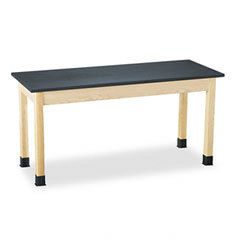 Diversified woodcrafts science table with solid epoxy