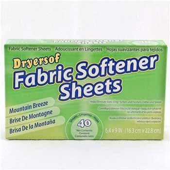 Dryer fabric softner sheets - mountain breeze case pack