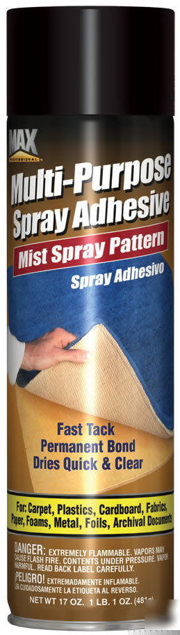 Max multi-purpose spray adhesive 16.25 oz. / case 12