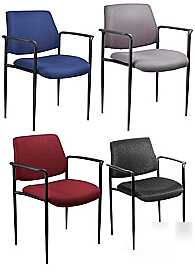 New stackable fabric guest chair with armrest B9503 