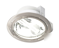 Robus brushed chrome 2 x 26W flush commercial downlight