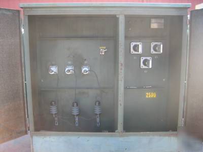 Square d 2500 kva 12470/480 delta padmount transformer