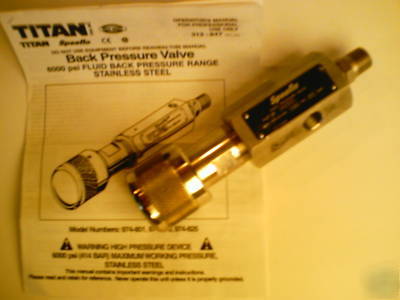 Titan speeflo back pressure regulator ss 1/2