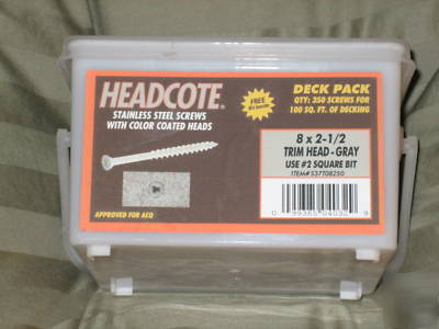 Headcote trim head stainless screws