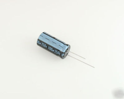 10X 100UF 250V radial electrolytic capacitor 100MFD