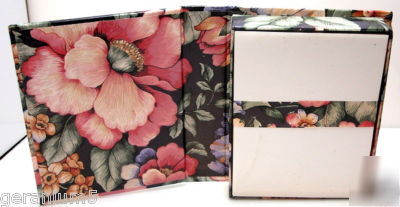 New flower note pad paper holder pencil set 