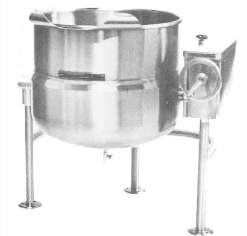 New intek direct steam tilting kettle 60 gallon-3 leg 