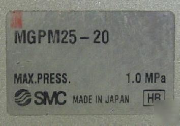 Smc MGPM25-20 pneumatic slide cylinder, 20MM travel