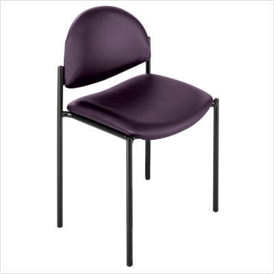 Wicket stack chair with vinyl color: gray