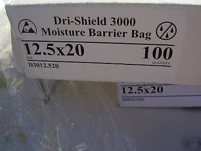 New X100 dri-shield 3000 moisture barrier bags 12.5X20